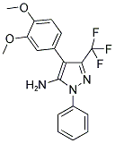 4-(3,4-DIMETHOXYPHENYL)-1-PHENYL-3-(TRIFLUOROMETHYL)-1H-PYRAZOL-5-YLAMINE 结构式