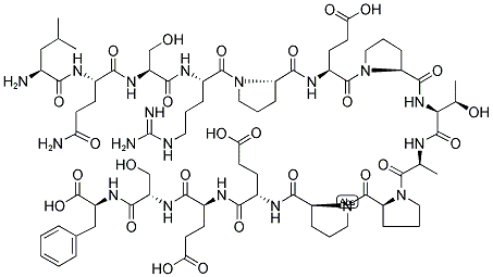 H-LEU-GLN-SER-ARG-PRO-GLU-PRO-THR-ALA-PRO-PRO-GLU-GLU-SER-PHE-OH 结构式