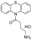 4-AMINO-1-PHENOTHIAZIN-10-YL-BUTAN-1-ONEHYDROCHLORIDE 结构式