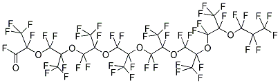 PERFLUORO-2,5,8,11,14,17,20-HEPTAMETHYL-3,6,9,12,15,18,21-HEPTAOXATETRACOSANOYL FLUORIDE 结构式