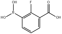 3-羧基-2-氟苯硼酸 结构式