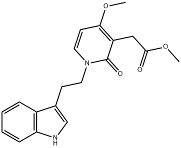 METHYL 2-(1-[2-(1H-INDOL-3-YL)ETHYL]-4-METHOXY-2-OXO-1,2-DIHYDRO-3-PYRIDINYL)ACETATE 结构式