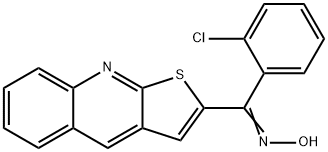 (2-CHLOROPHENYL)(THIENO[2,3-B]QUINOLIN-2-YL)METHANONE OXIME 结构式