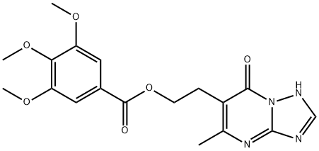 2-(5-Methyl-7-oxo-4,7-dihydro[1,2,4]triazolo[1,5-a]pyrimidin-6-yl)ethyl 3,4,5-trimethoxybenzenecarboxylate 结构式