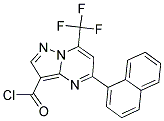 5-NAPHTHALEN-1-YL-7-TRIFLUOROMETHYL-PYRAZOLO[1,5-A]PYRIMIDINE-3-CARBONYL CHLORIDE 结构式