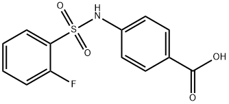 4-((2-FLUOROPHENYL)SULFONAMIDO)BENZOIC ACID 结构式