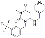 3-METHYL-6-[(PYRIDIN-4-YLMETHYL)AMINO]-1-[3-(TRIFLUOROMETHYL)BENZYL]PYRIMIDINE-2,4(1H,3H)-DIONE 结构式