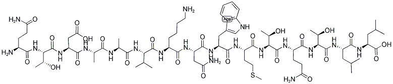 H-GLN-THR-ASP-ALA-ALA-VAL-LYS-ASN-TRP-MET-THR-GLN-THR-LEU-LEU-OH 结构式