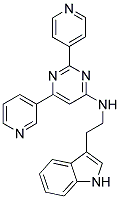 N-[2-(1H-INDOL-3-YL)ETHYL]-6-PYRIDIN-3-YL-2-PYRIDIN-4-YLPYRIMIDIN-4-AMINE 结构式
