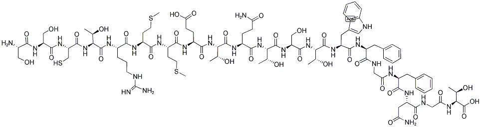 H-Ser-Ser-Cys-Thr-Arg-Met-Met-Glu-Thr-Gln-Thr-Ser-Thr-Trp-Phe-Gly-Phe-Asn-Gly-Thr-OH 结构式