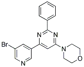 4-[6-(5-BROMOPYRIDIN-3-YL)-2-PHENYLPYRIMIDIN-4-YL]MORPHOLINE 结构式