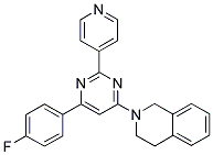 2-[6-(4-FLUOROPHENYL)-2-PYRIDIN-4-YLPYRIMIDIN-4-YL]-1,2,3,4-TETRAHYDROISOQUINOLINE 结构式