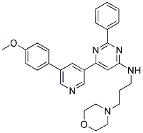(6-[5-(4-METHOXY-PHENYL)-PYRIDIN-3-YL]-2-PHENYL-PYRIMIDIN-4-YL)-(3-MORPHOLIN-4-YL-PROPYL)-AMINE 结构式