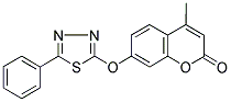 4-METHYL-7-[(5-PHENYL-1,3,4-THIADIAZOL-2-YL)OXY]-2H-CHROMEN-2-ONE 结构式