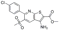 3-AMINO-6-(4-CHLOROPHENYL)-5-(METHYLSULFONYL)-THIENO[2,3-B]PYRIDINE-2-CARBOXYLIC ACID, METHYL ESTER 结构式