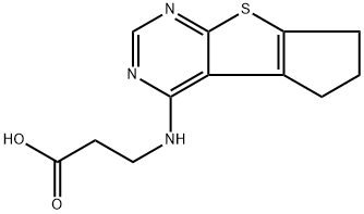 3-(2,3-DIHYDRO-1H-8-THIA-5,7-DIAZA-CYCLOPENTA[A]INDEN-4-YLAMINO)-PROPIONIC ACID 结构式