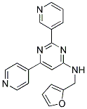 N-(2-FURYLMETHYL)-2-PYRIDIN-3-YL-6-PYRIDIN-4-YLPYRIMIDIN-4-AMINE 结构式