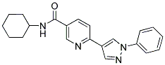 N-CYCLOHEXYL-6-(1-PHENYL-1H-PYRAZOL-4-YL)NICOTINAMIDE 结构式