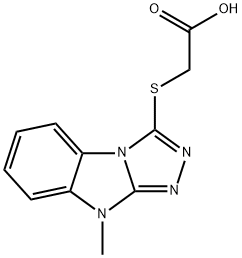 [(9-METHYL-9H-[1,2,4]TRIAZOLO[4,3-A]BENZIMIDAZOL-3-YL)THIO]ACETIC ACID 结构式