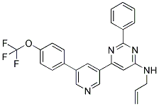ALLYL-(2-PHENYL-6-[5-(4-TRIFLUOROMETHOXY-PHENYL)-PYRIDIN-3-YL]-PYRIMIDIN-4-YL)-AMINE 结构式