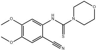 N-(2-CYANO-4,5-DIMETHOXYPHENYL)-4-MORPHOLINECARBOTHIOAMIDE 结构式