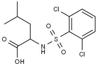 ((2,6-DICHLOROPHENYL)SULFONYL)LEUCINE 结构式