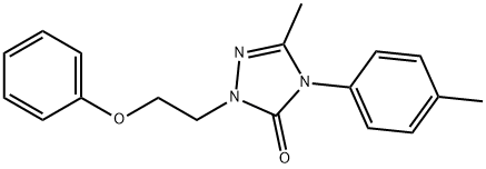 5-METHYL-4-(4-METHYLPHENYL)-2-(2-PHENOXYETHYL)-2,4-DIHYDRO-3H-1,2,4-TRIAZOL-3-ONE 结构式