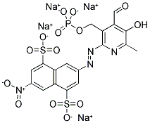 PYRIDOXAL-5'-PHOSPHATE-6-(2'-NAPHTHYLAZO-6'-NITRO-4',8'-DISULFONATE) TETRASODIUM SALT 结构式