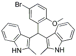 3,3'-((5-Bromo-2-methoxyphenyl)methylene)bis(2-methyl-1H-indole) 结构式
