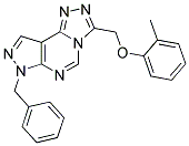 7-BENZYL-3-[(2-METHYLPHENOXY)METHYL]-7H-PYRAZOLO[4,3-E][1,2,4]TRIAZOLO[4,3-C]PYRIMIDINE 结构式