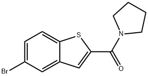 (5-BROMO-1-BENZOTHIOPHEN-2-YL)(1-PYRROLIDINYL)METHANONE 结构式