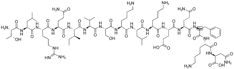 H-THR-LEU-ARG-GLN-ILE-VAL-SER-LYS-LEU-LYS-GLU-GLN-PHE-LYS-ASN-OH 结构式