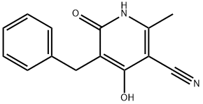 5-BENZYL-4-HYDROXY-2-METHYL-6-OXO-1,6-DIHYDROPYRIDINE-3-CARBONITRILE 结构式