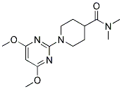 1-(4,6-DIMETHOXYPYRIMIDIN-2-YL)-N,N-DIMETHYLPIPERIDINE-4-CARBOXAMIDE 结构式