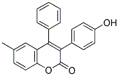 3-(4'-HYDROXYPHENYL)-6-METHYL-4-PHENYLCOUMARIN 结构式