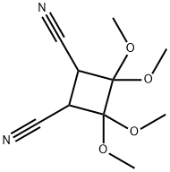 3,3,4,4-Tetramethoxycyclobutane-1,2-dicarbonitrile 结构式