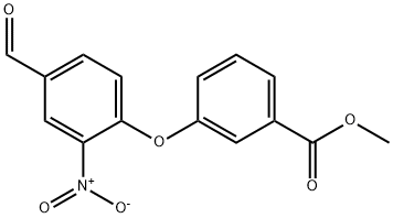 3-(4-甲酰基-2-硝基苯氧基)苯甲酸甲酯 结构式
