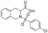 2-(4-CHLORO-BENZENESULFONYL)-1,2,3,4-TETRAHYDRO-ISOQUINOLINE-3-CARBOXYLIC ACID 结构式