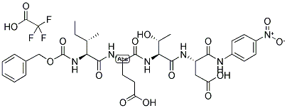 BENZYLOXYCARBONYL-ILE-GLU-THR-ASP-P-NITROANILIDE TRIFLUOROACETATE SALT 结构式