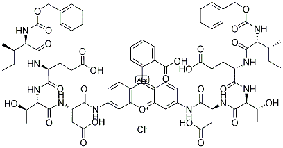 Z-ILE-GLU-THR-ASP-R110 [Z-IETD-R110] 结构式