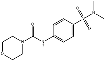 N-(4-[(DIMETHYLAMINO)SULFONYL]PHENYL)-4-MORPHOLINECARBOXAMIDE 结构式