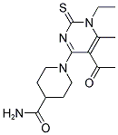 1-(5-ACETYL-1-ETHYL-6-METHYL-2-THIOXO-1,2-DIHYDROPYRIMIDIN-4-YL)PIPERIDINE-4-CARBOXAMIDE 结构式