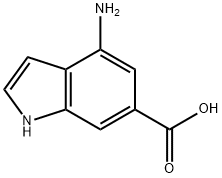4-氨基-1H-吲哚-6-羧酸 结构式