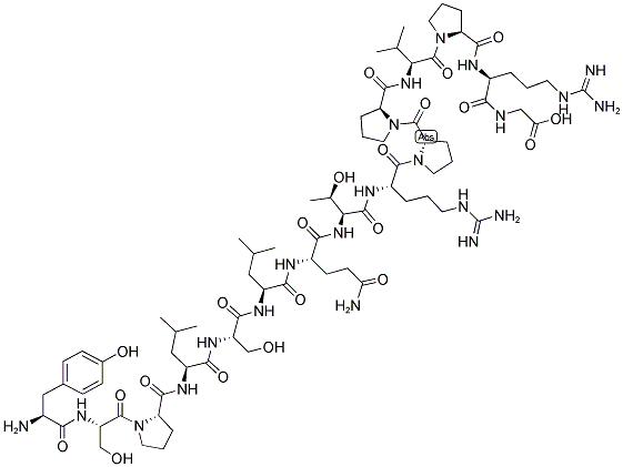 H-TYR-SER-PRO-LEU-SER-LEU-GLN-THR-ARG-PRO-PRO-VAL-PRO-ARG-GLY-OH 结构式