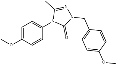 2-(4-METHOXYBENZYL)-4-(4-METHOXYPHENYL)-5-METHYL-2,4-DIHYDRO-3H-1,2,4-TRIAZOL-3-ONE 结构式