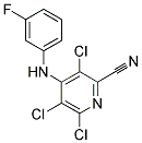 3,5,6-TRICHLORO-4-[(3-FLUOROPHENYL)AMINO]PYRIDINE-2-CARBONITRILE 结构式