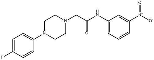 2-[4-(4-FLUOROPHENYL)PIPERAZINO]-N-(3-NITROPHENYL)ACETAMIDE 结构式