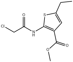 2-[(氯乙酰基)氨基]-5-乙基噻吩-3-甲酸甲酯 结构式