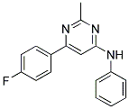 6-(4-FLUOROPHENYL)-2-METHYL-N-PHENYLPYRIMIDIN-4-AMINE 结构式