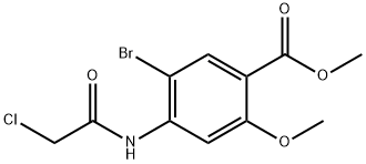 Methyl 5-bromo-4-[(2-chloroacetyl)amino]-2-methoxybenzenecarboxylate 结构式